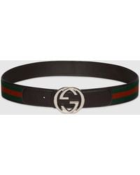 Gucci - Reversible Belt With Interlocking G Buckle, Size 100 - Lyst