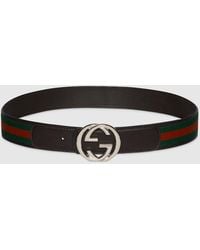 Gucci - Reversible Belt With Interlocking G Buckle, Size 100 - Lyst
