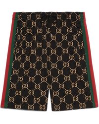 Gucci - GG Jersey Cotton Jogging Shorts - Lyst