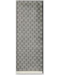 Gucci - Gg Wool Silk Jacquard Stole - Lyst