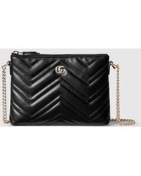 Gucci - Gg Marmont Pochette With Chain - Lyst