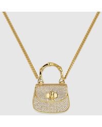 Gucci - Crossbody Necklace With Bamboo 1947 Charm - Lyst