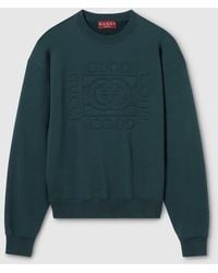 Gucci - Brushed Cotton Jersey Sweatshirt - Lyst