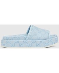 Gucci - Sandalo Donna Con Plateau E Gg, Taglia - Lyst