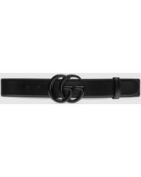 Gucci - Gg Marmont Wide Belt, Size 75, Leather - Lyst