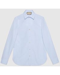 Gucci - Camisa de Seda de Algodón con Doble G - Lyst