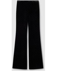 Gucci - Gg Stretch Devoré Velvet Pants - Lyst