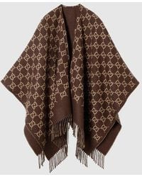 Gucci - Gg Wool Jacquard Cape - Lyst