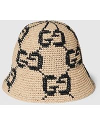 Gucci - Gg Straw Cloche Hat - Lyst