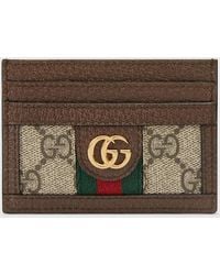 Gucci - 〔オフィディア〕GG カードケース, ブラウン, GGキャンバス - Lyst