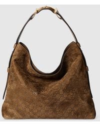 Gucci - Beatrix Large Tote Bag, Suede - Lyst