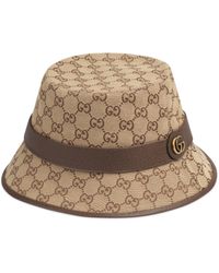 Gucci Sombrero de lona GG - Neutro