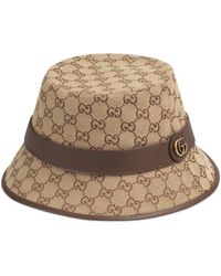 Gucci Sombrero de lona GG - Neutro
