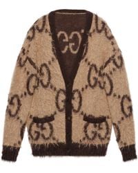 Gucci Reversible GG Mohair Wool Cardigan - Naturel