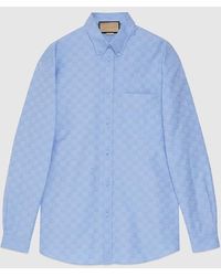 Gucci - ブルー ggスプリーム シャツ - Lyst
