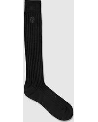 Gucci - Knit Cotton Socks With Embroidery - Lyst