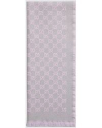 Gucci - Gg Wool Viscose Lamé Scarf - Lyst