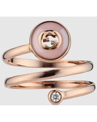 Gucci - Interlocking 18K Spiral Ring - Lyst