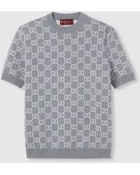 Gucci - Reversible Gg Fine Wool Jacquard Top - Lyst