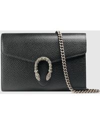 Gucci - Dionysus Mini Leather Chain Wallet - Lyst
