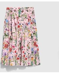 Gucci - Printed Silk Pleated Skirt, Size 40 It, Ready-To-Wear - Lyst