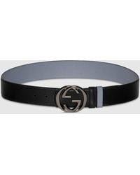 Gucci - Reversible Belt With Interlocking G Buckle, Size 75, Leather - Lyst