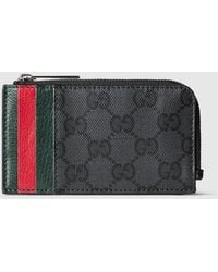 Gucci - Long Card Case With Web Card Slots, Gg Canvas - Lyst