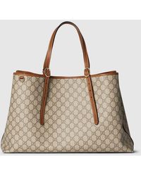 Gucci - Borsa Shopping Gg Emblem Misura Grande - Lyst