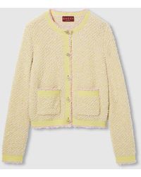 Gucci - コットンブレンド カーディガン, イエロー, ウェア - Lyst