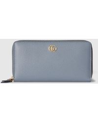 Gucci - Portafoglio Gg Marmont Bicolore Con Cerniera - Lyst