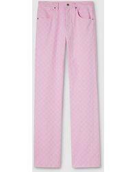 Gucci - Dyed Gg Cotton Denim Jacquard Pants - Lyst