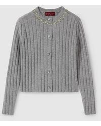 Gucci - Rib Soft Wool And Cashmere Cardigan, Ready-To-Wear - Lyst