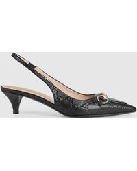 Gucci - Salón De Talón Descubierto Con Horsebit Mujer, Talla - Lyst