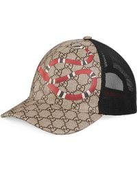Gucci Gorra de Béisbol GG Supreme con Estampado de Serpiente Real - Neutro