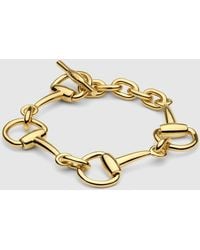 Gucci - Horsebit Chain Bracelet, Size L, -Toned Metal - Lyst
