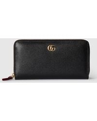 Gucci - Zweifarbige Gg Marmont Brieftasche Mit Rundum-Rv - Lyst