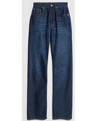 Gucci - Cotton Denim Pants With Embroidery - Lyst
