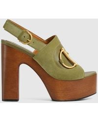 Gucci - Platform Sandal With Horsebit, Size 35 It - Lyst