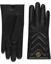 Gucci Handschoenen Met GG Logo - Zwart