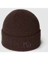 Gucci - Mütze Aus Kaschmir Mit Patch, Größe - Lyst