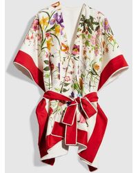 Gucci - Printed Cotton Terrycloth Cape Dress - Lyst