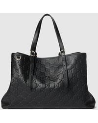 Gucci - Gg Emblem Large Tote Bag - Lyst