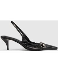 Gucci - Vittoria Slingback Pump With Elastic, Leather - Lyst