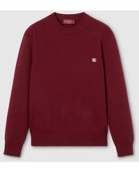 Gucci - Pullover Aus Wolle Und Kaschmir Mit Stickerei, Größe - Lyst