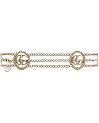 Gucci Cinturón con Doble G con diseño retorcido - Metálico