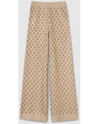 Gucci - Wool Cashmere Leisure Trousers With Crystals - Lyst