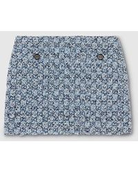 Gucci - Gg Tweed Skirt - Lyst