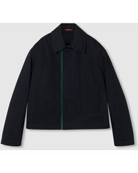Gucci - エンボス コットンギャバジン ジャケット, ブルー, ウェア - Lyst
