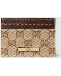 Gucci - Card Case With Plaque - Lyst