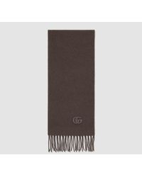 Gucci - Cashmere Scarf With Patch - Lyst